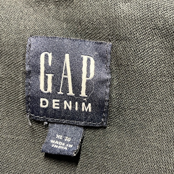 GAP DENIM Cotton Long Sleeve Henley Shirt Dress w/ Side Seam Pockets US Sz XL - Picture 5 of 8